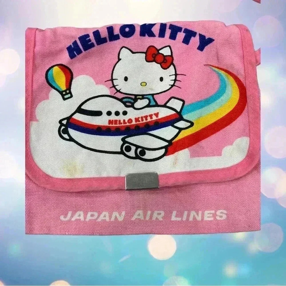 Vintage Hello Kitty Japan air lines RARE 80’s travel pouch - Picture 3 of 6